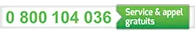 N° Vert 0 800 10 40 36 (appel gratuit depuis une ligne fixe)